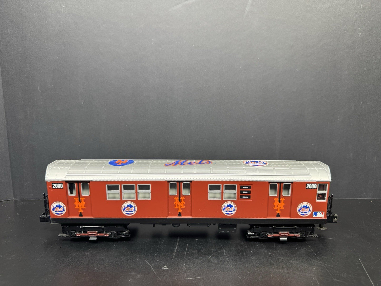 MTH RailKing New York Mets R-17 powered subway car #2000 PS2 BCR LN0
