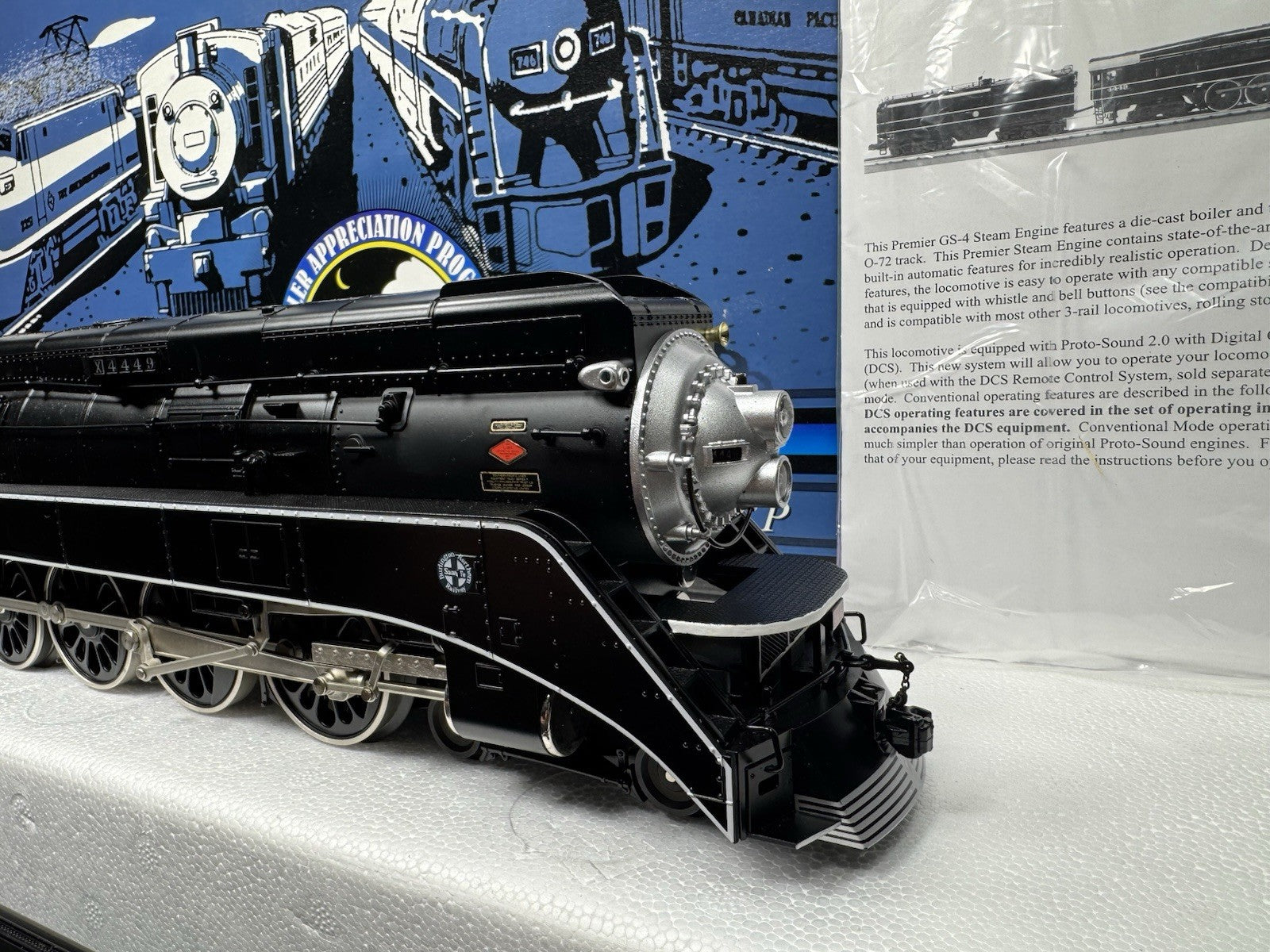 MTH 20-80003A BNSF 4-8-4 GS-4 steam engine #4449 PS2 BCR LNIB7