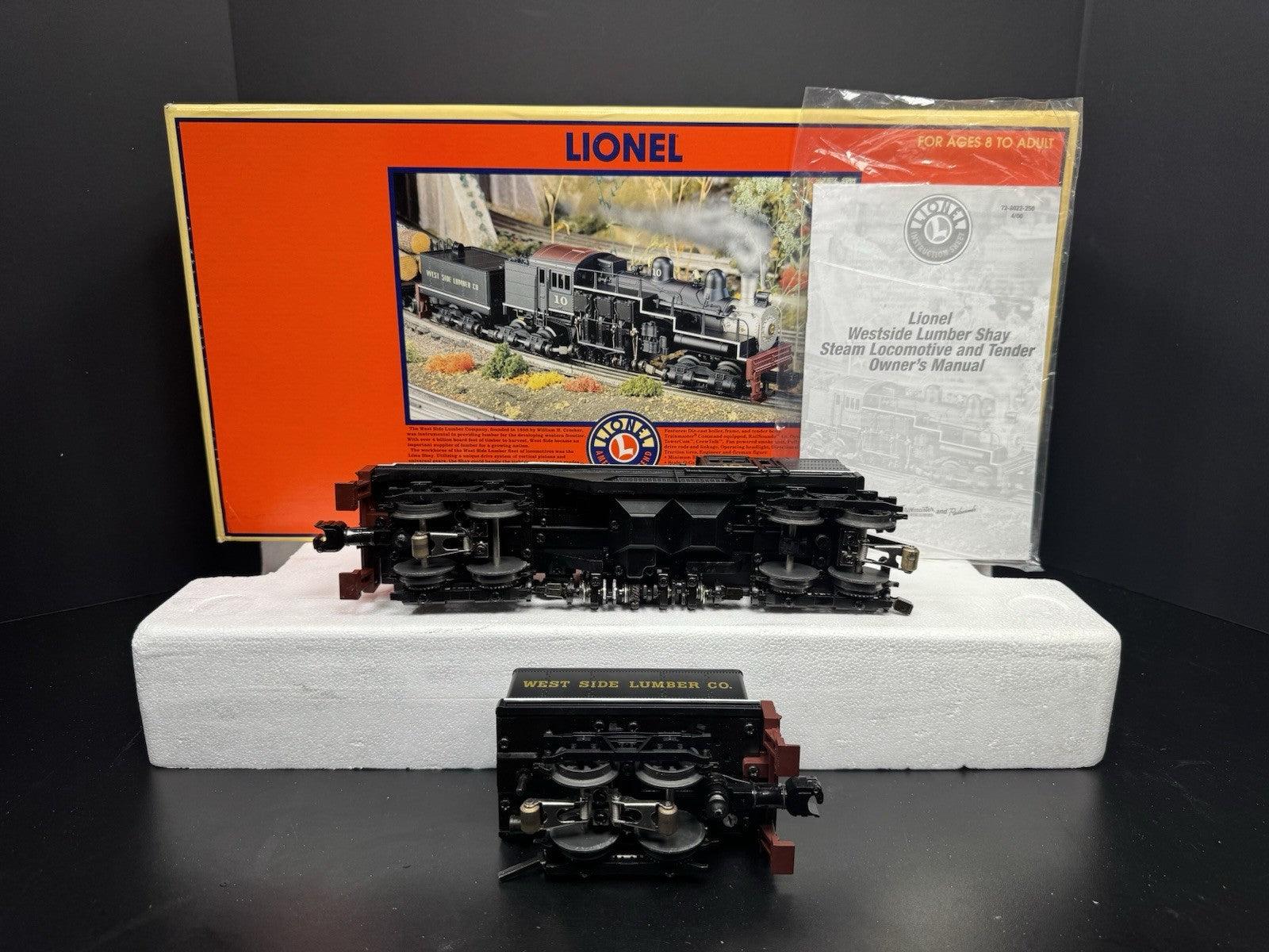 Lionel 6-28022 TMCC West Side Lumber three-truck Shay steam engine #10 LNIB10