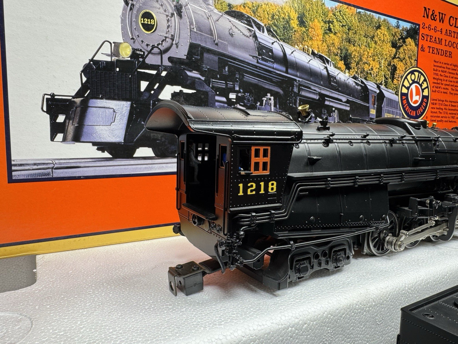 Lionel 6-28052 TMCC Norfolk & Western Class A 2-6-6-4 steam engine #1218 EX7