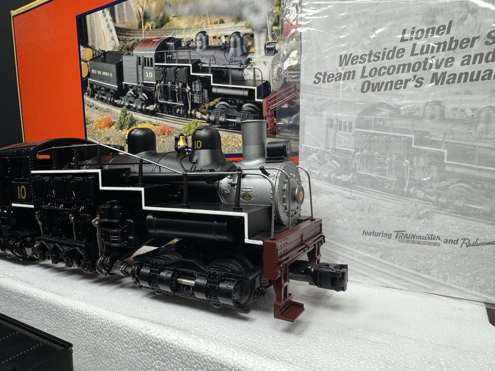 Lionel 6-28022 TMCC West Side Lumber three-truck Shay steam engine #10 LNIB1