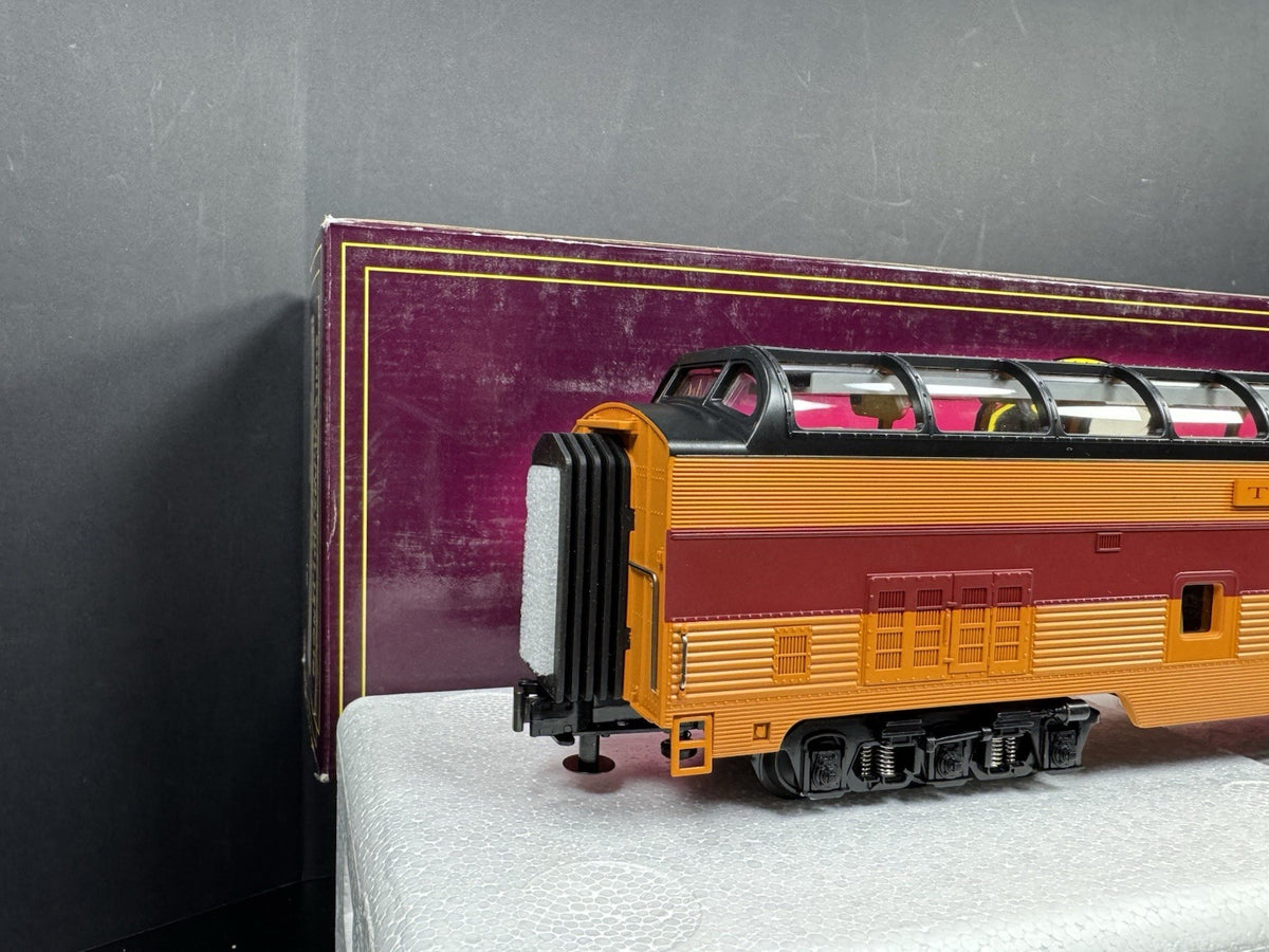 MTH 20-67025 Milwaukee Road 70' full-length vista dome passenger car LNIB6