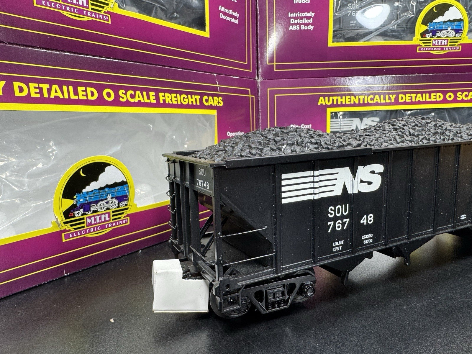 MTH 20-90580 Norfolk Southern NS 4-bay hopper 6-car set LNIB1