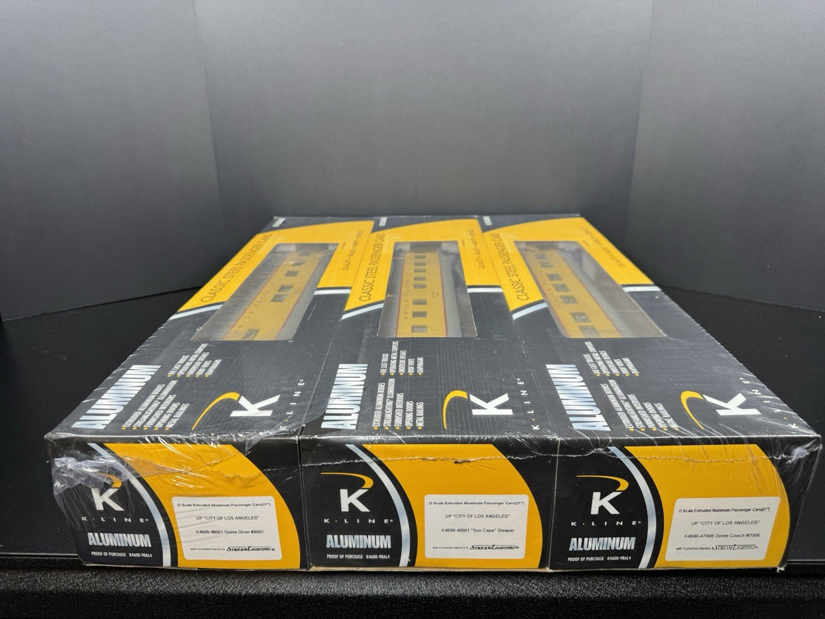 K-Line K-4690C UP City of Los Angeles 21" aluminum passenger 3-car set NIB NOS1