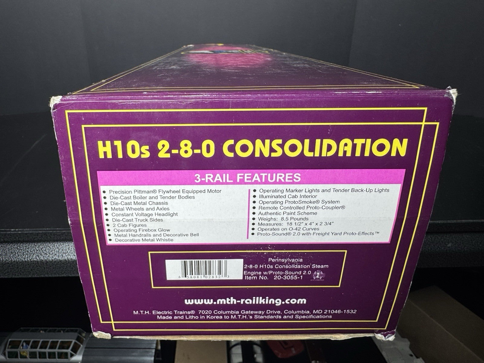 MTH 20-3055-1 Pennsylvania PRR H10s Consolidation steam engine #7676 PS2 EX18