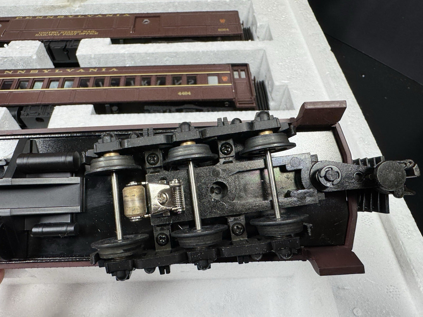 MTH 20-4025 Pennsylvania PRR Tuscan 70' Madison passenger 5-car set EX6