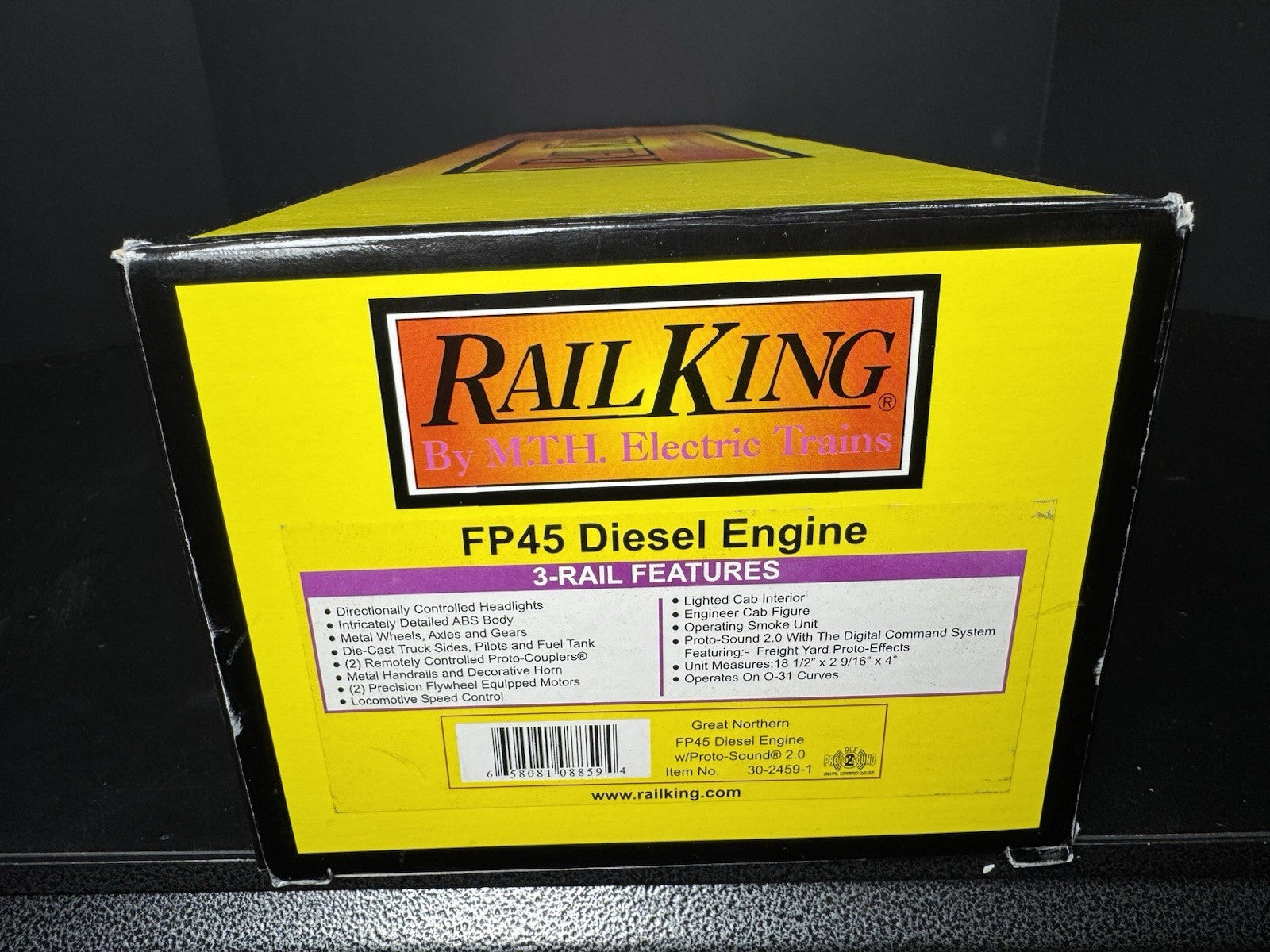 MTH RailKing 30-2459-1 Great Northern GN FP45 diesel engine #427 PS2 BCR LNIB16