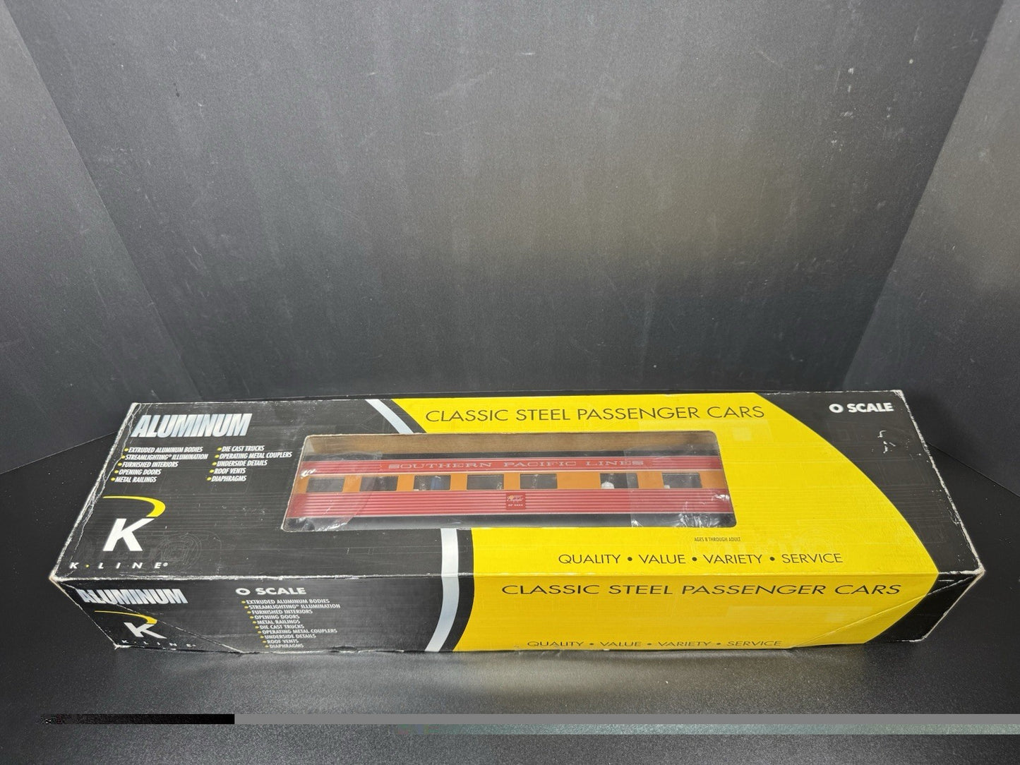 K-Line K4688-42952 Southern Pacific SP 21" aluminum observation car #2952 LNIB14