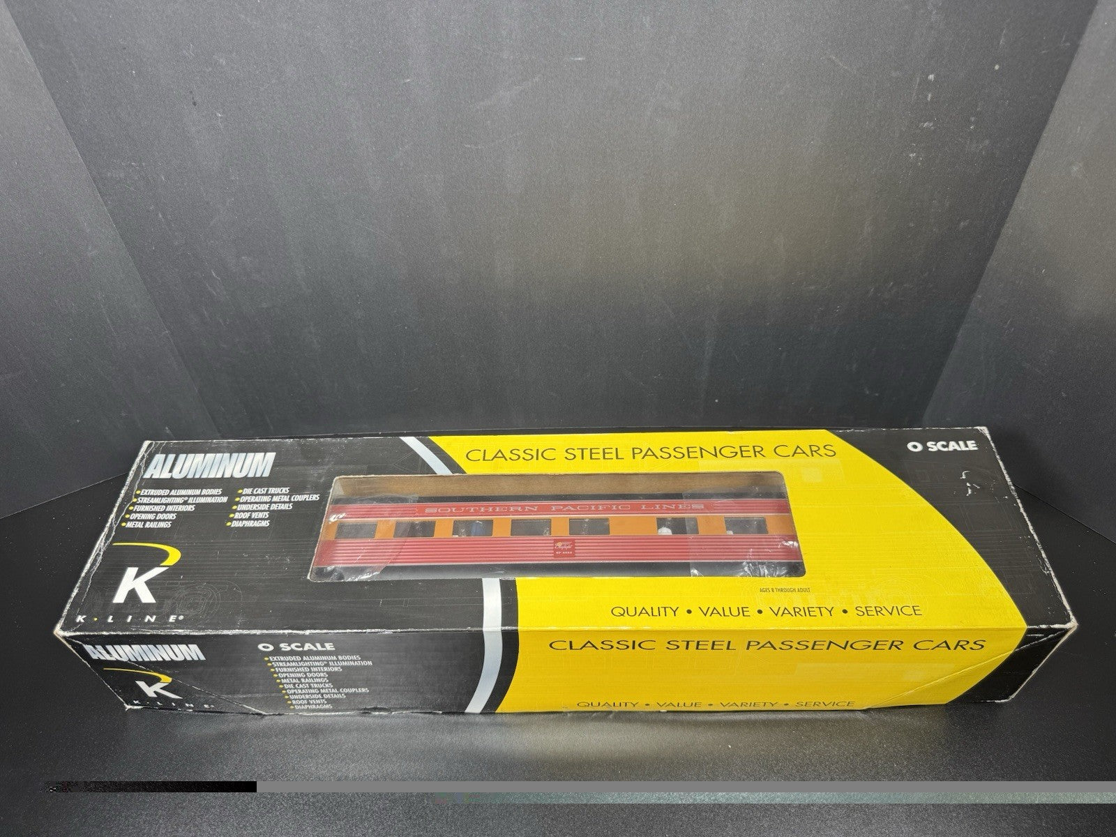 K-Line K4688-42952 Southern Pacific SP 21" aluminum observation car #2952 LNIB14