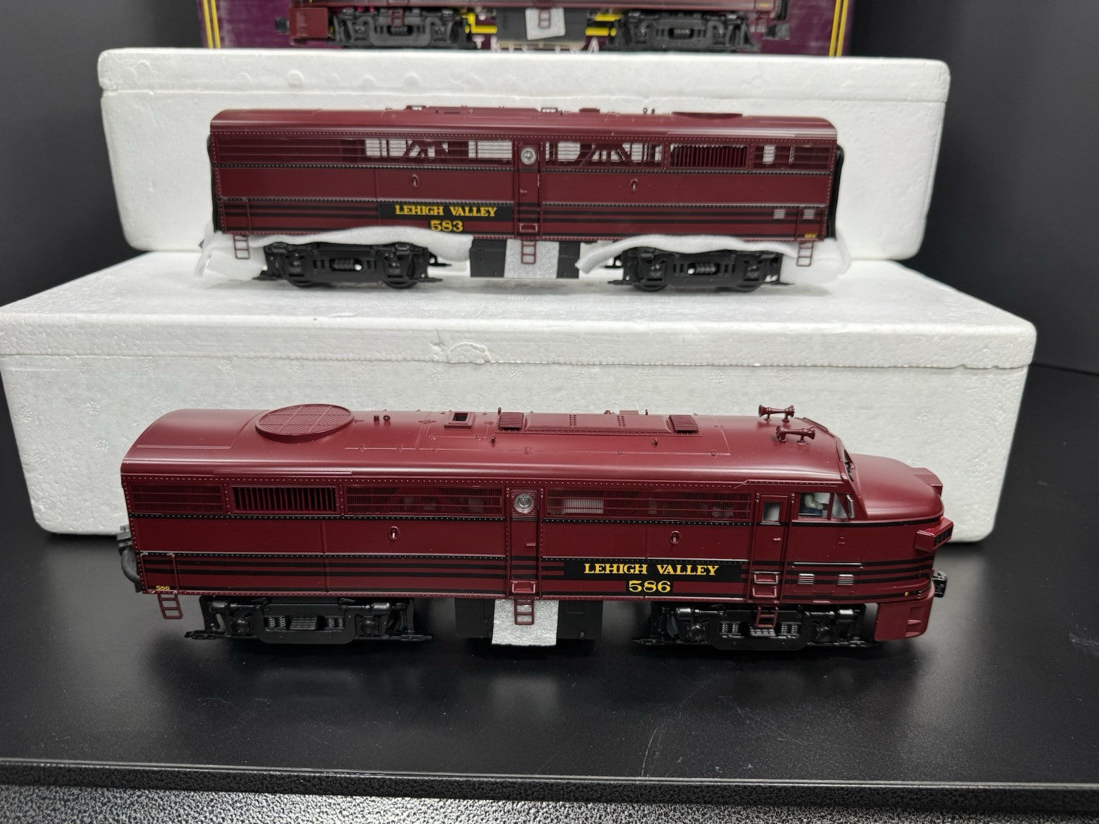 MTH 20-2241-1 Lehigh Valley LV FA-2 diesel engine ABA set PS 2.0 BCR NIB4