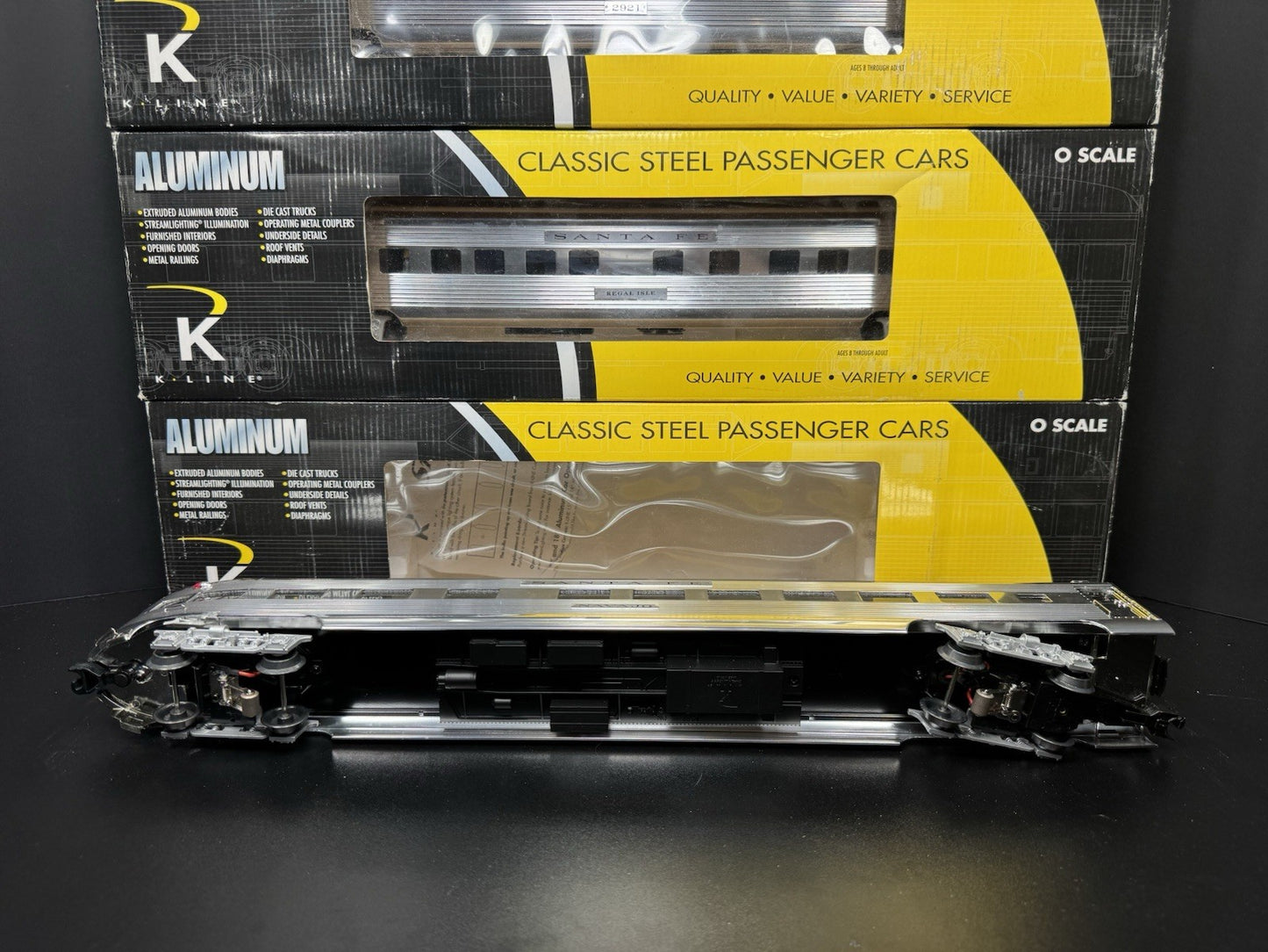 K-Line K-4630P Santa Fe Super Chief 21" aluminum passenger 4-car set LNIB10